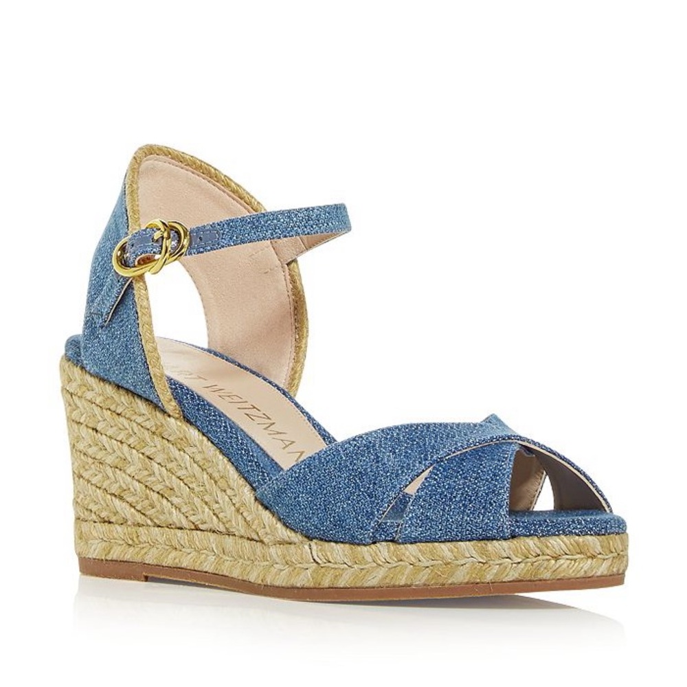 Stuart Weitzman Blue Wedges